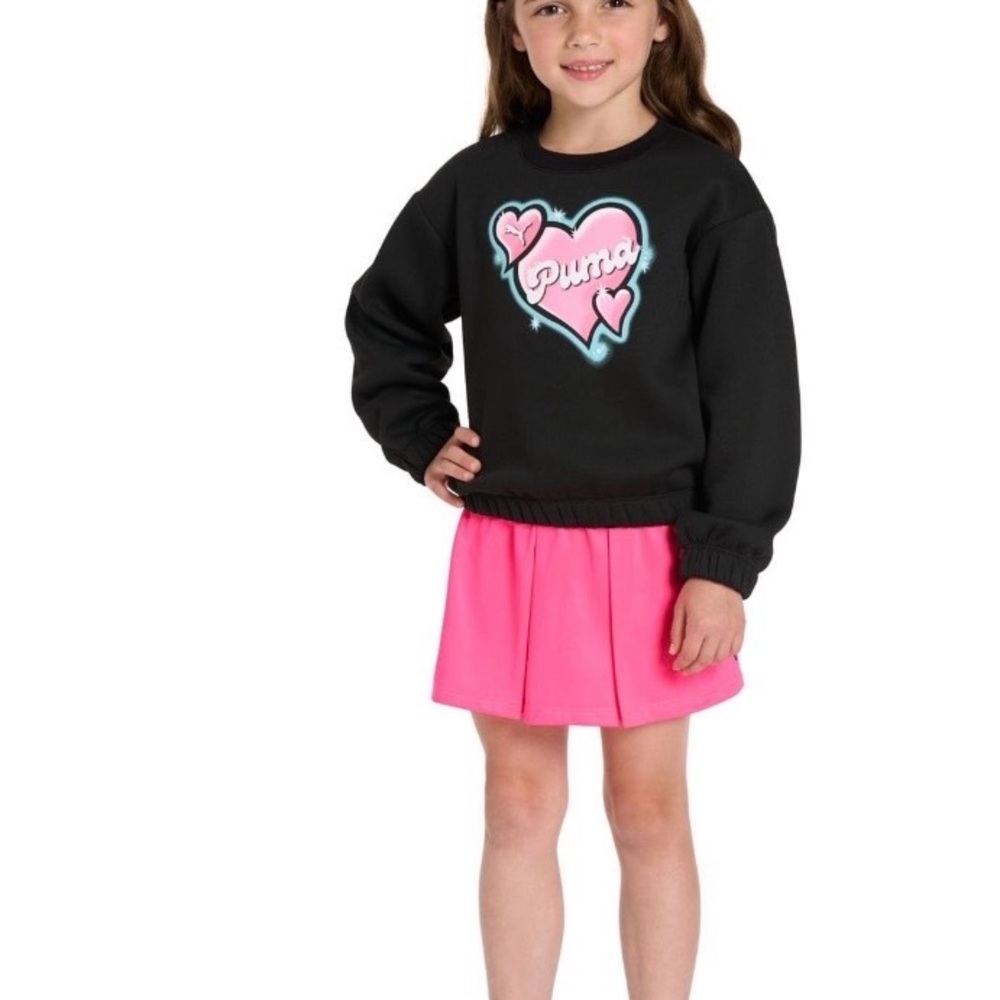 Girls 2-Piece Outfit Set Floral Skirt & Sweatshirt NEW w/ Tags Cute Spring Set